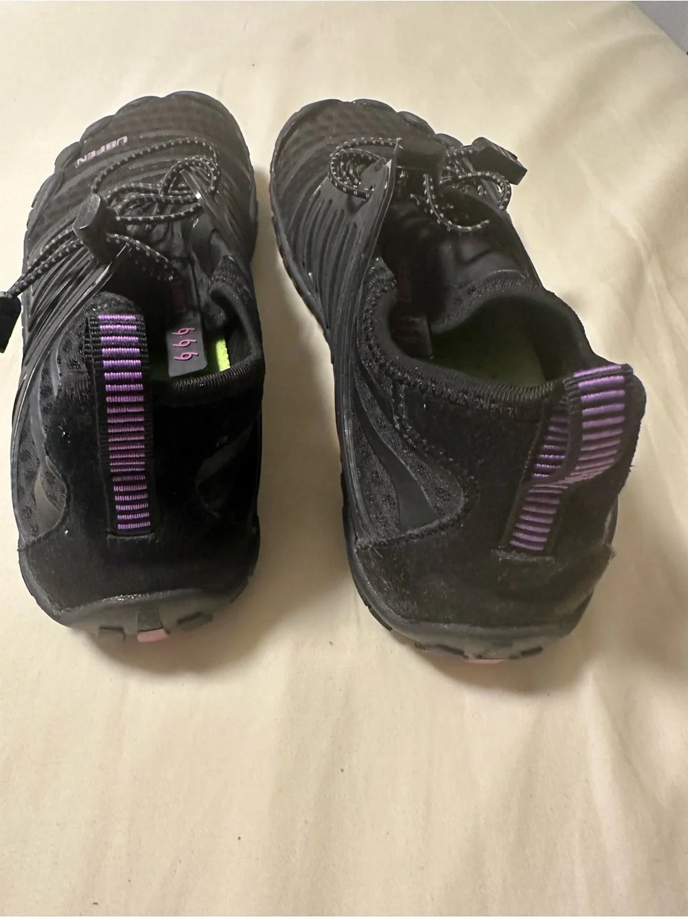 UBFEN Water Shoes Women’s EU 40 US 9 Black & Purple Quick Dry Aqua Beach Hiking